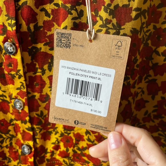 Toad & Co Manzana Paneled Midi Dress XL - Picture 7 of 10